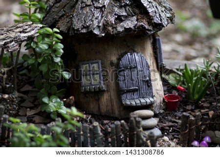 Small fairy house in forest