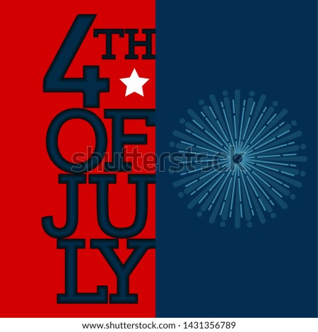 Happy independence day graphic design. 4th of July - Vector