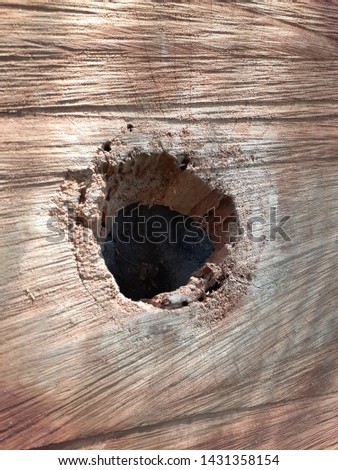 Hollow wood background , wood photo