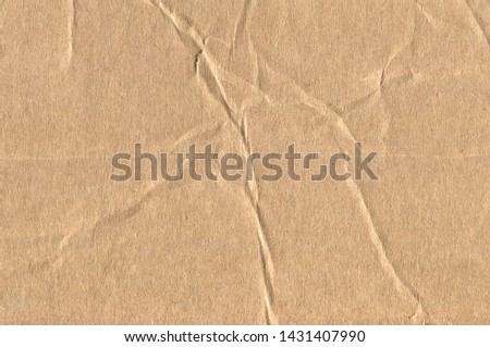Crumpled Light Brown Cardboard Texture