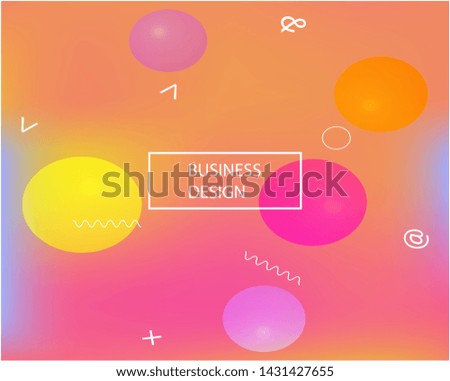 Trendy modern abstract background. Dynamic backdrop with bright rainbow colors. Vector illustration space. Orange elegant and easy editable smooth banner template.