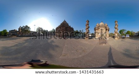 The 360 degrees picture  of the Junagadh, India. 360 panorama pictures.