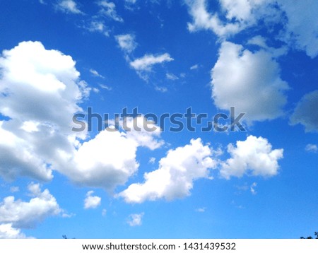 Clouds, bright blue sky, beautiful or natural background