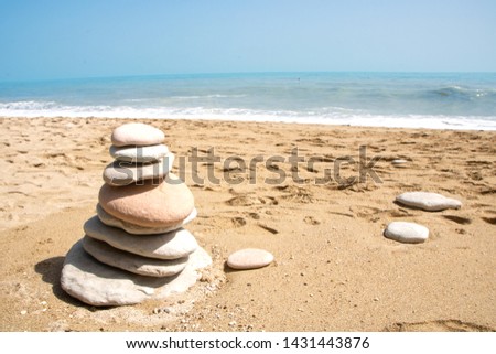 landscape of san Michele beach at Sirolo, on Conero Riviera, Marche, Italy