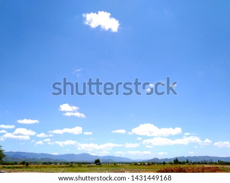 Clouds, bright blue sky, beautiful or natural background