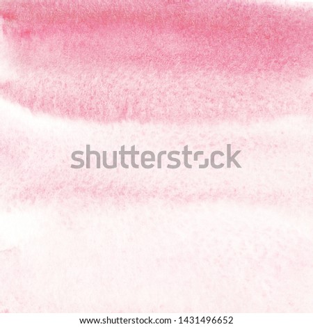 Pink watercolor texture design. Brush stroke frame / border. Shimmering modern art. Illustration. Liquid, water, fluid, cloud, abstract background.