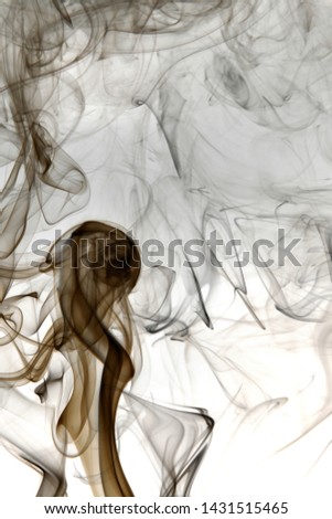 abstract smoke shapes isolated on white background