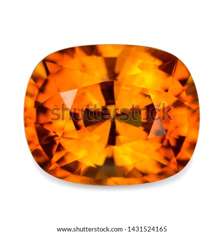 Mandarin Citrine Gemstone full color Orange and Yellow Royalty-Free Stock Photo #1431524165