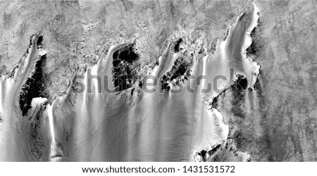 cliffs of the end of the world, allegory, abstract naturalism, Black and white photo, abstract photography of landscapes of the deserts of Africa from the air, aerial view, contemporary photographic 