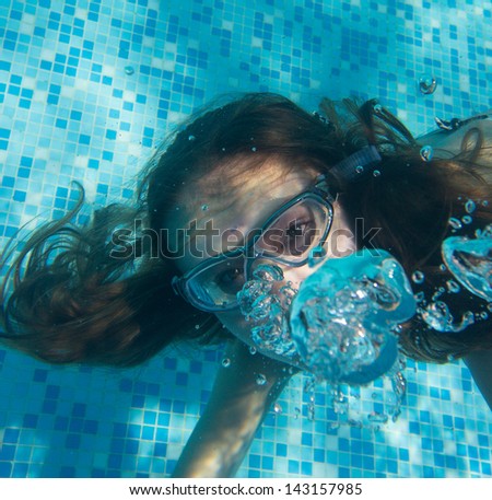 Girl under the water