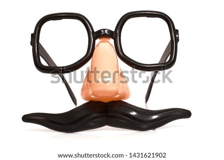 disguise masquerade glasses isolated on a white background.