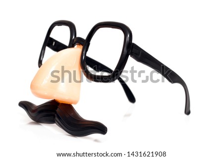 disguise masquerade glasses isolated on a white background.