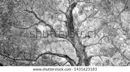 after the fire, allegory, abstract naturalism, Black and white photo, abstract photography of landscapes of the deserts of Africa from the air, aerial view, contemporary photographic art,