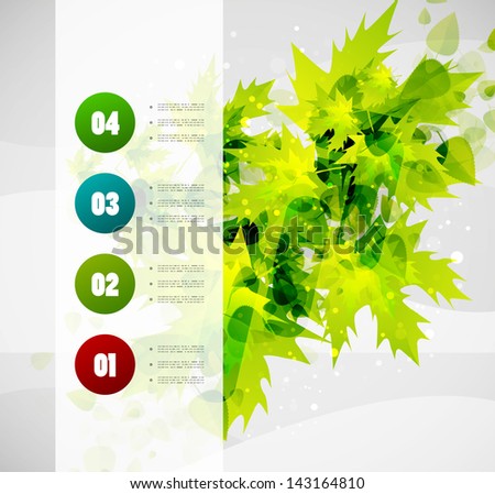 Leaf nature infographics modern vector template