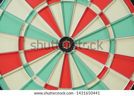 dartboard with red target point in the center