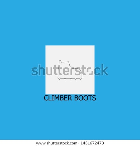 climber boots icon sign signifier vector