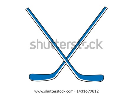 Hockey stick flat design icon 