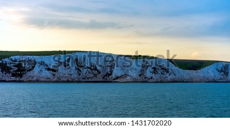 White cliffs of Dover during sunset - Dover, United Kingdom