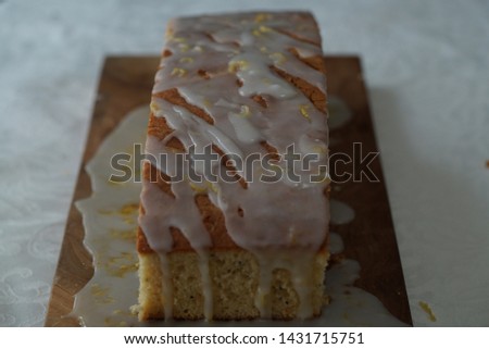 part of lemon poppy seed cake.