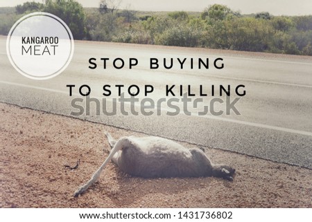 Image with wordings or quotes - Stop buying to stop killing