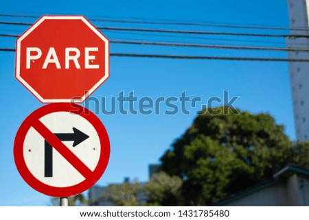
traffic sign on the street stop