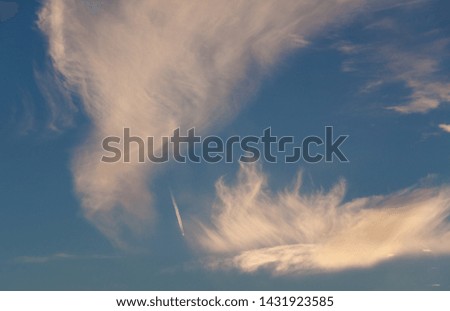 beautiful white clouds against blue sky