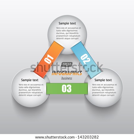 abstract triangle data / business infographic / vector web element