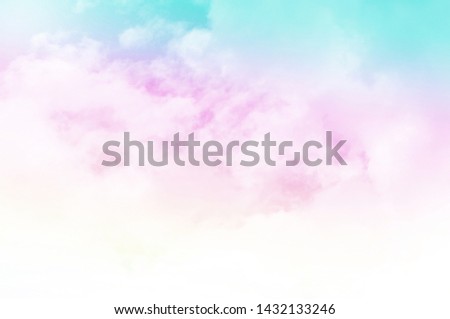 Sky Cloud pastel with a Colorful background