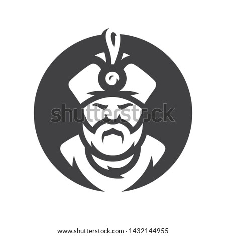 Pole warrior Polish ancient nobleman Vector silhouette sign Royalty-Free Stock Photo #1432144955