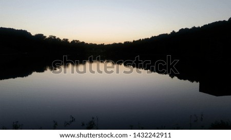 Sunset landscape picture with nature