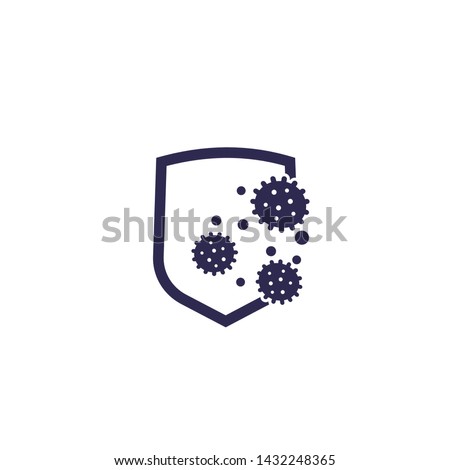 antibacterial protection or immune system icon Royalty-Free Stock Photo #1432248365