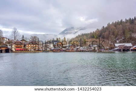 Scenery around Schoenau am Koenigssee in Bavaria at winter time Royalty-Free Stock Photo #1432254023
