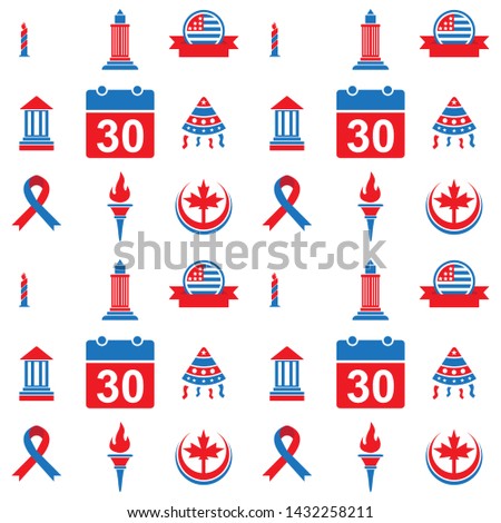 Seamless Pattern Independence Day For textile mills Printing fabrics, paper, wall.