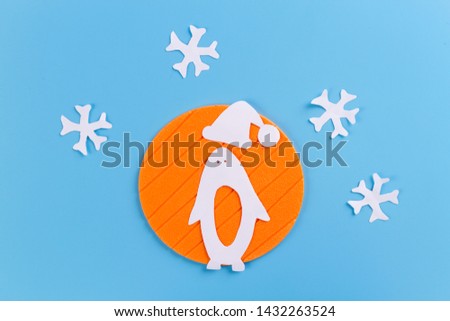 cristmas cartoon concept. funny characters on blue background