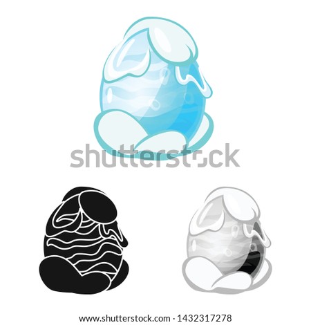 Vector design of egg and dragon symbol. Collection of egg and cold stock vector illustration.