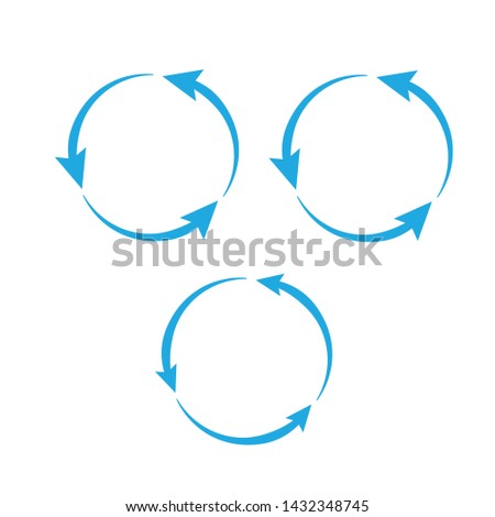 Set of round arrows. Arrows business infographic vector