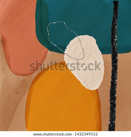 Abstract creative background. Colorful shapes and textures. Freehand contemporary composition. Impressionism modern art for poster, banner, card, flyers.  Royalty-Free Stock Photo #1432349552