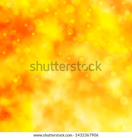 Light Orange vector pattern with circles. Glitter abstract illustration with colorful drops. Design for your commercials.