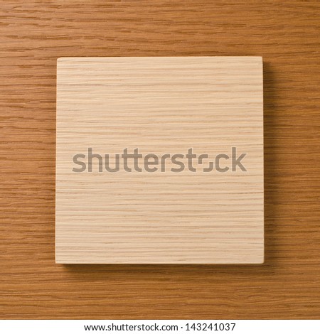 Signboard on wooden background