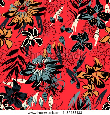 wild jungle pattern seamless design graphic
