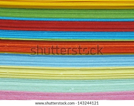 colorful paper into shape