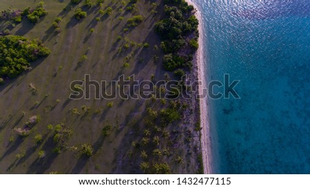 An aerial view of Maiga island, Tun Sakaran Marine Park,Semporna,Sabah,Malaysia. This island is beautiful and best for vacation activities.