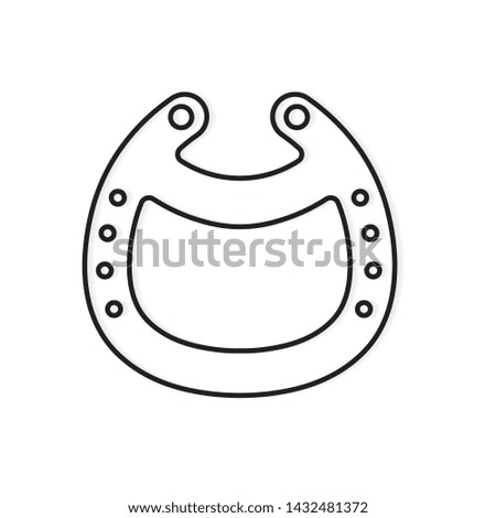 black horseshoe icon- vector illustration