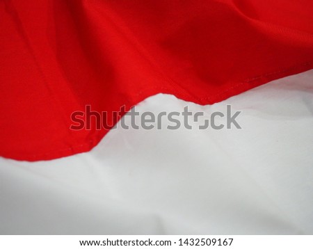 Full frame of Indonesia national flag. Red and white color background
