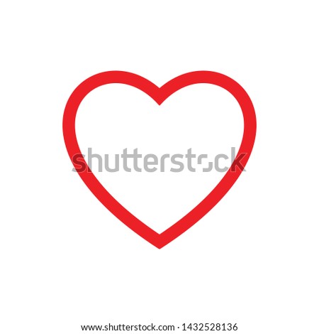 Love Heart Like Symbol Sign Icon Vector Illustration