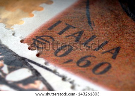 Postal Stamp Closeup