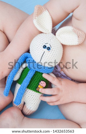 beautiful soft crocheted toy bunny