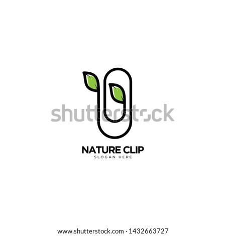 Nature Clip Logo Design Vector