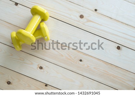 Small dumbbells on the floor
