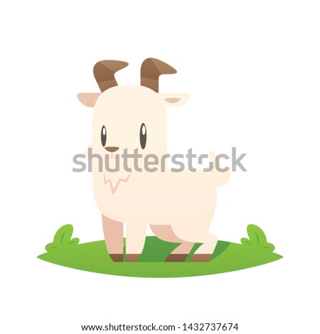 Cartoon goat vector isolated illustration